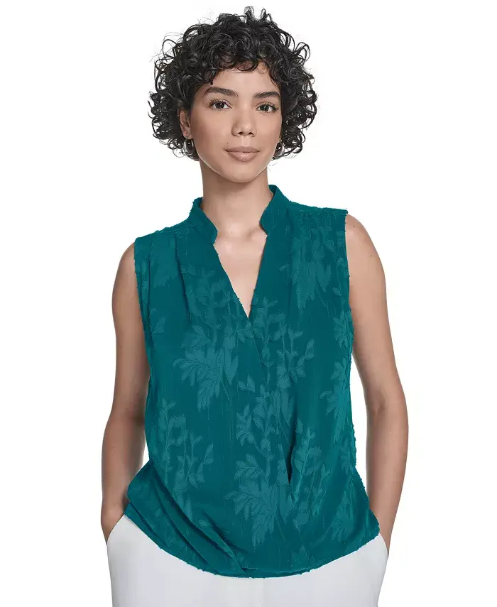 Женская блузка без рукавов с цветочным принтом и вырезом-сюрпризом Calvin Klein, зеленый
Женская блузка без рукавов с цветочным принтом и вырезом-сюрпризом Calvin Klein, зеленый