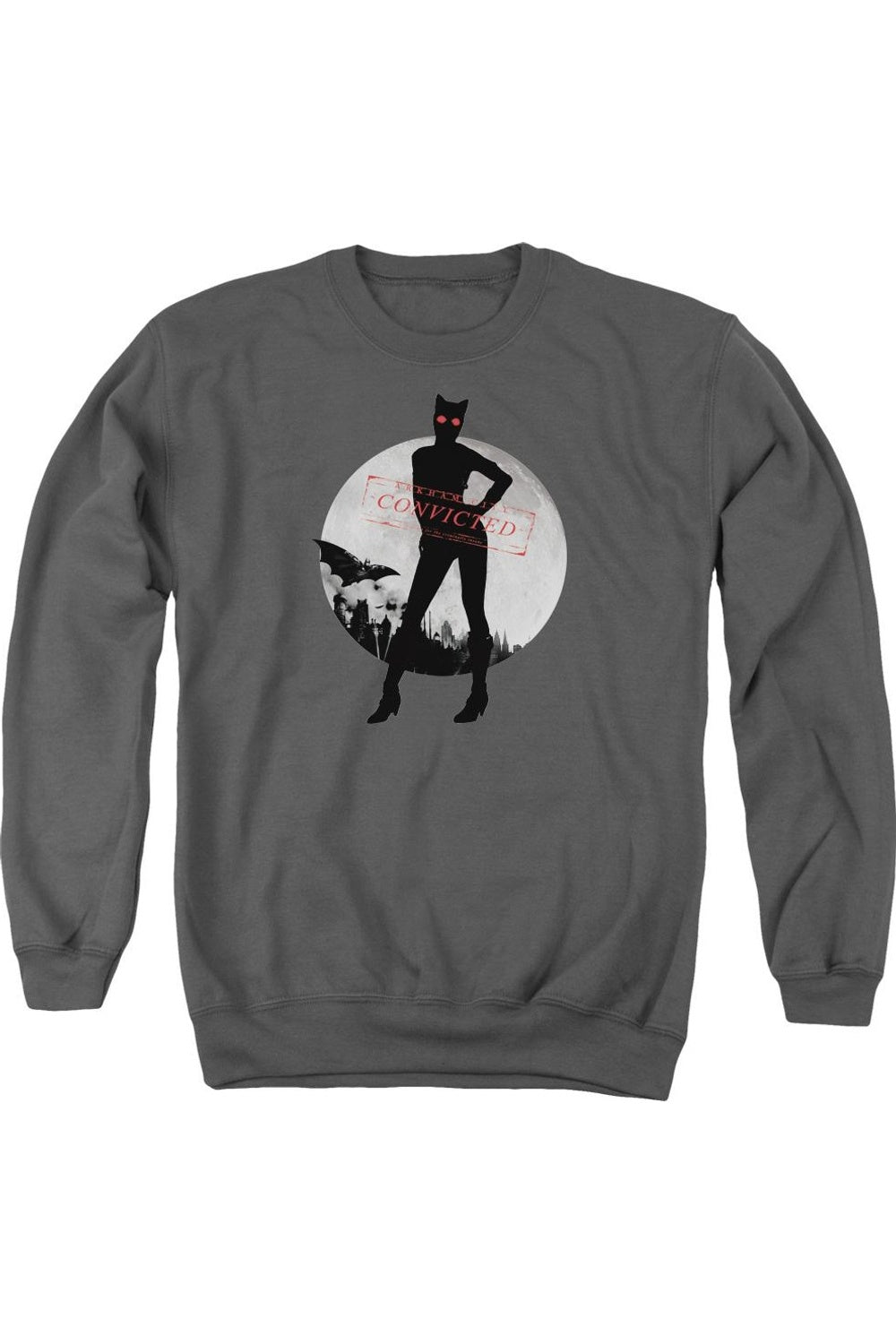 Толстовка Batman Arkham City Catwoman Convicted для взрослых с круглым вырезом Gildan, цвет charcoal
Толстовка Batman Arkham City Catwoman Convicted для взрослых с круглым вырезом Gildan, цвет charcoal