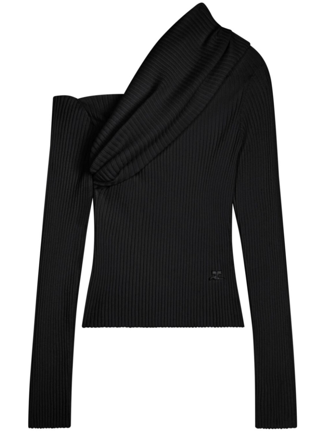 Courrèges джемпер с вышитым логотипом, черный 
Courrèges джемпер с вышитым логотипом, черный