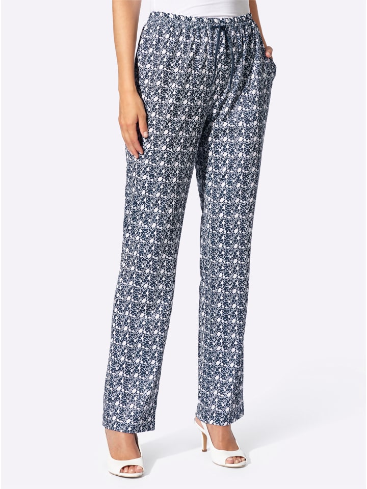 Трикотажные брюки в темно-синий горошек WITT WEIDEN
Трикотажные брюки в темно-синий горошек WITT WEIDEN