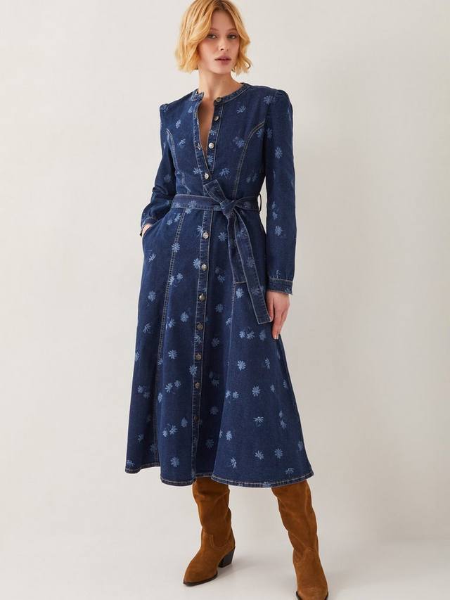 Платье-рубашка из джинсовой ткани lulu daisy Monsoon, синий
Платье-рубашка из джинсовой ткани lulu daisy Monsoon, синий