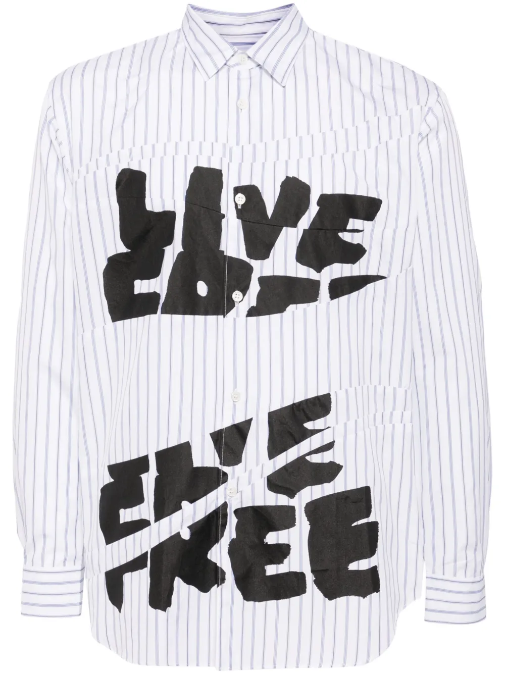 Рубашка Free Curved в полоску Comme Des Garçons Shirt, белый
Рубашка Free Curved в полоску Comme Des Garçons Shirt, белый