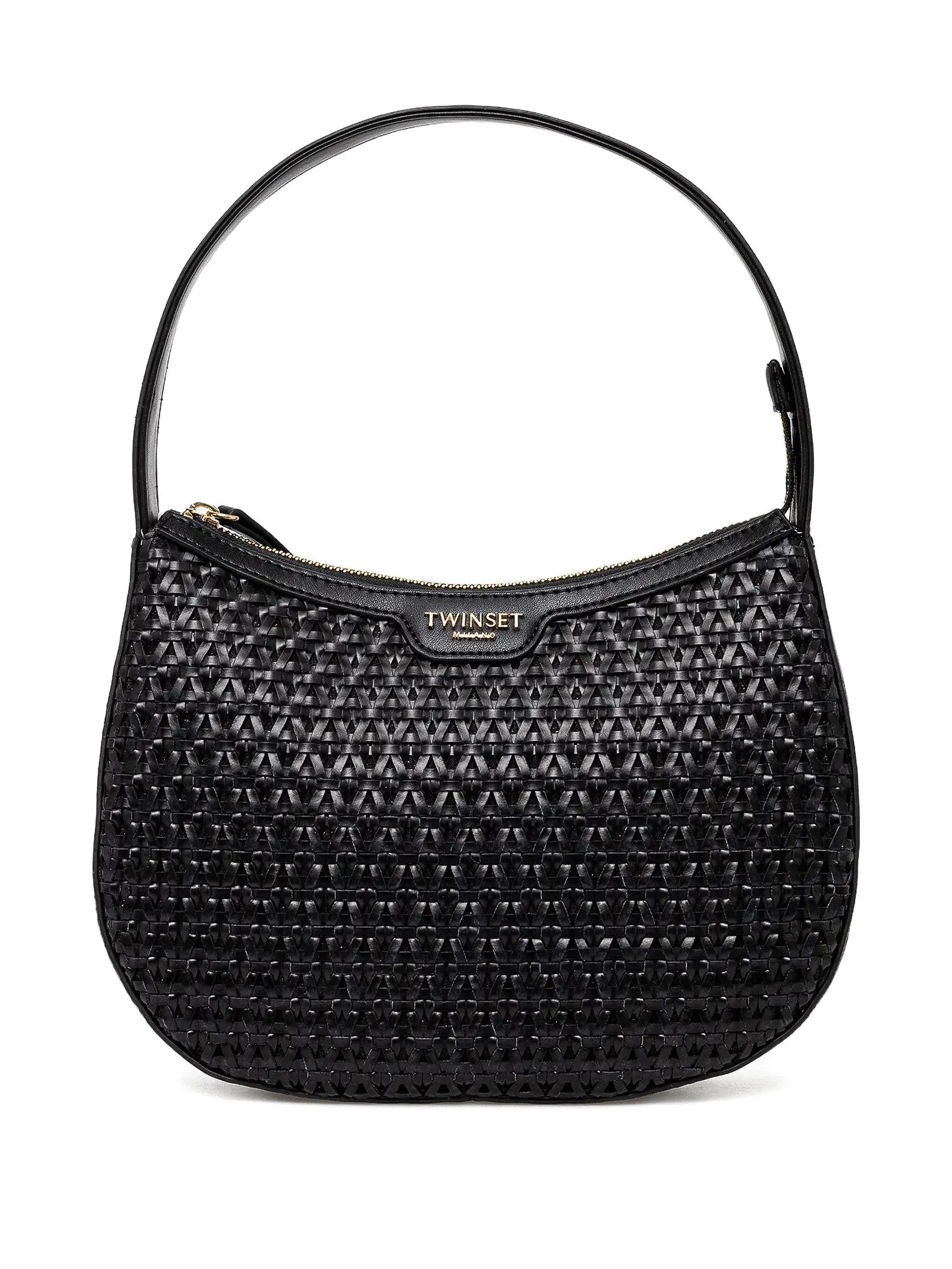 Плетеная сумка-тоут с верхней ручкой Twinset, черный
Плетеная сумка-тоут с верхней ручкой Twinset, черный