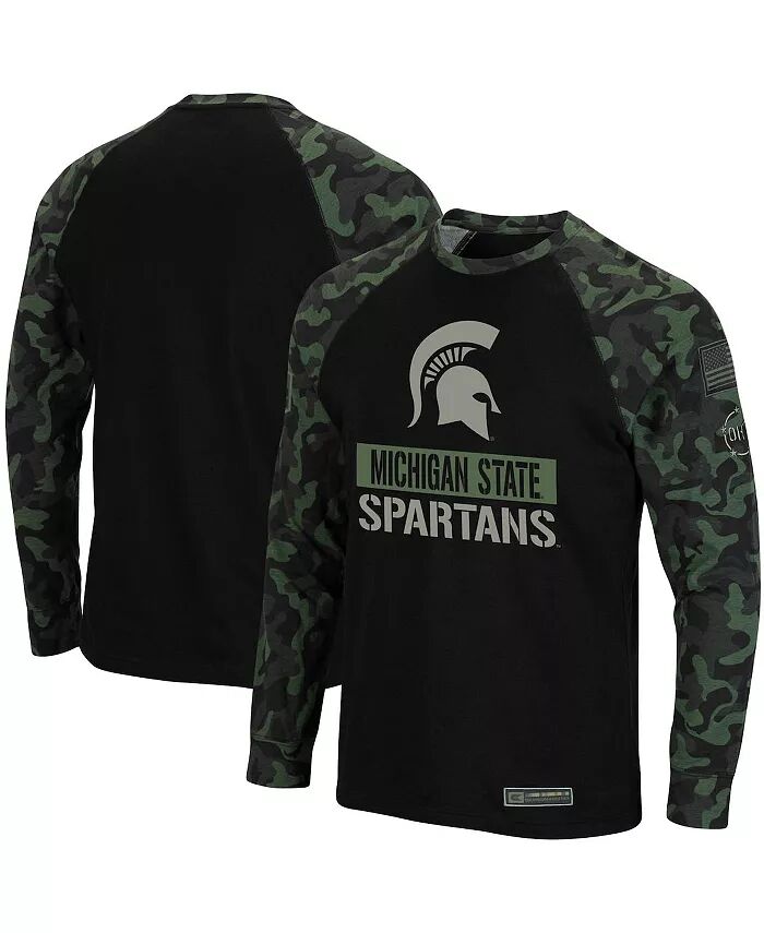 Мужская черная камуфляжная футболка Michigan State Spartans OHT в стиле милитари с длинным рукавом и принтом «Признание больших и высоких» с регланами Colosseum
Мужская черная камуфляжная футболка Michigan State Spartans OHT в стиле милитари с длинным рукавом и принтом «Признание больших и высоких» с регланами Colosseum