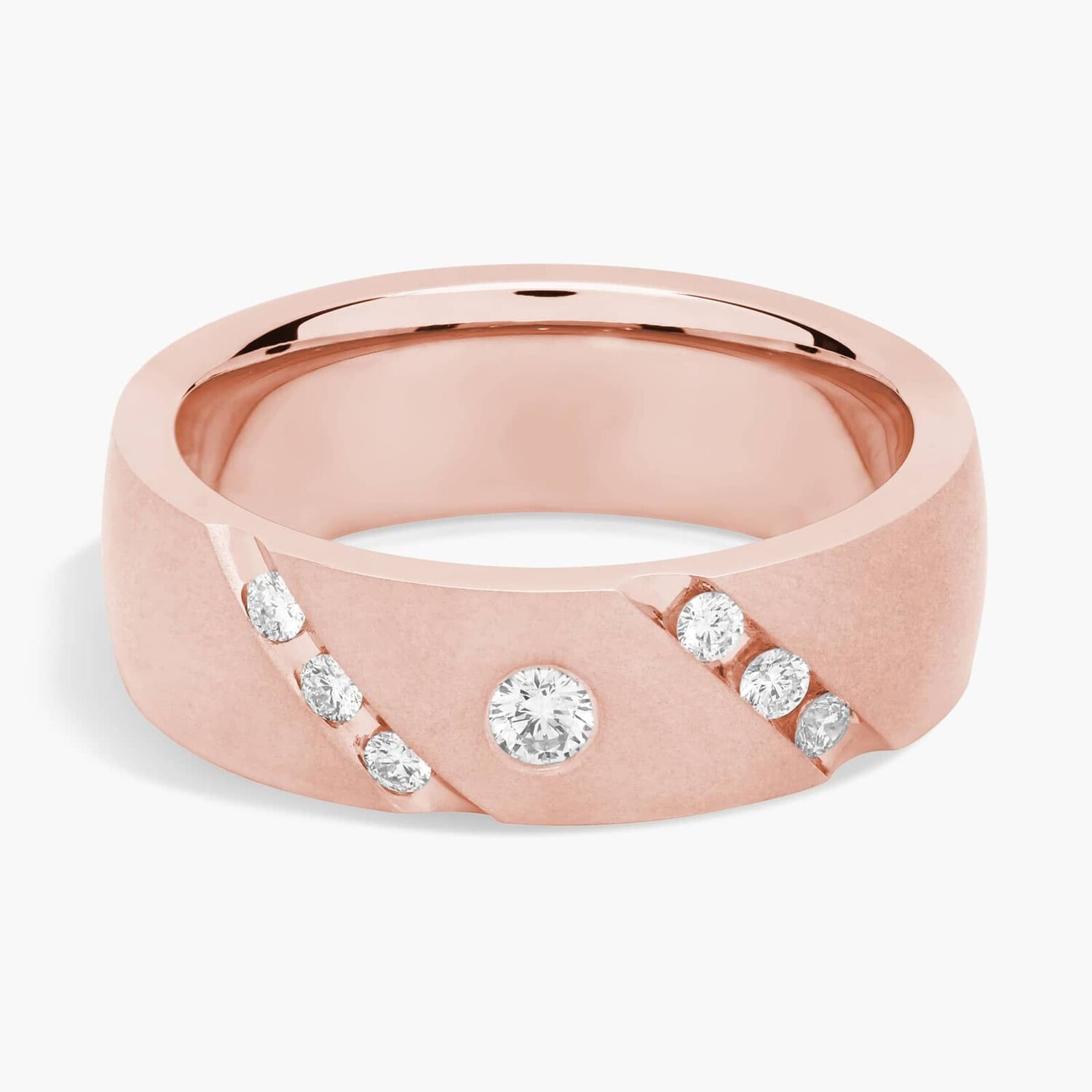 Обручальное кольцо с диагональной бриллиантовой отделкой из розового золота 18 карат (7 мм, 1/4 карата) Blue Nile
Обручальное кольцо с диагональной бриллиантовой отделкой из розового золота 18 карат (7 мм, 1/4 карата) Blue Nile