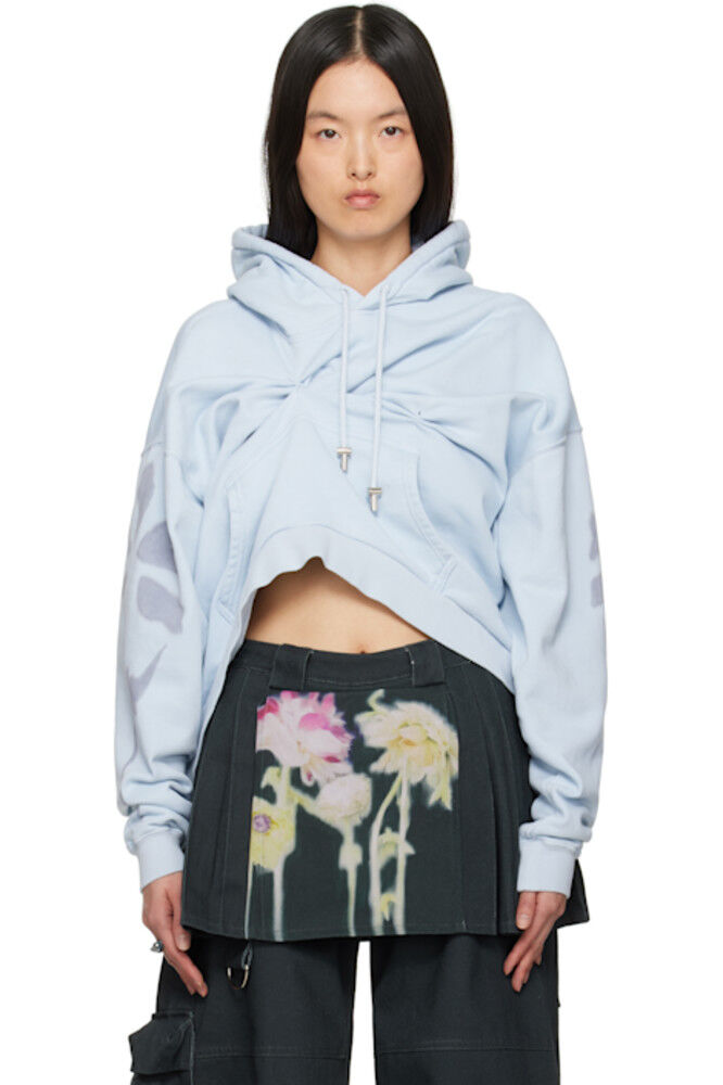 Синяя драпированная толстовка с капюшоном Collina Strada
Синяя драпированная толстовка с капюшоном Collina Strada