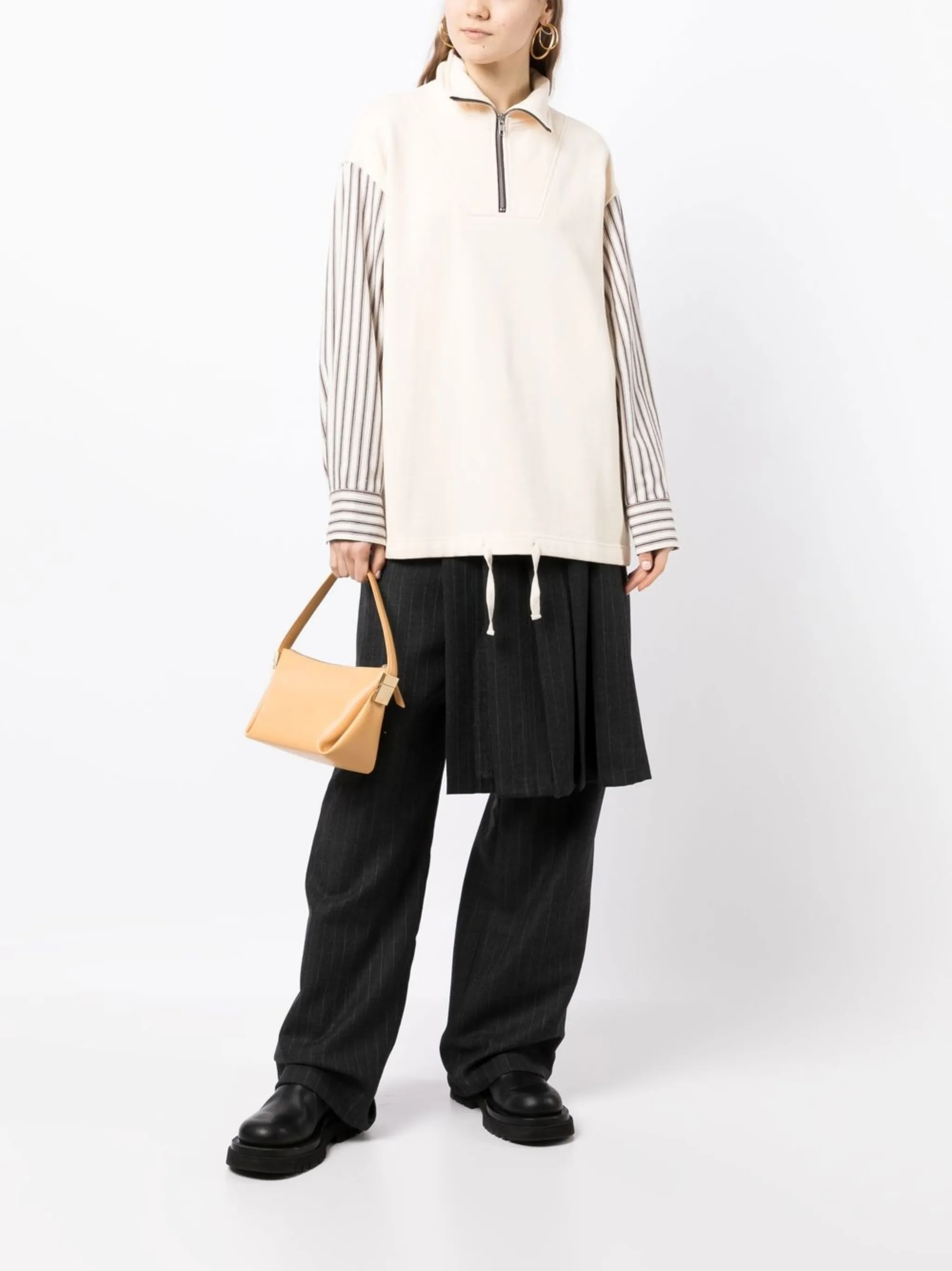 Многослойная толстовка в полоску Goen.J, белый
Многослойная толстовка в полоску Goen.J, белый