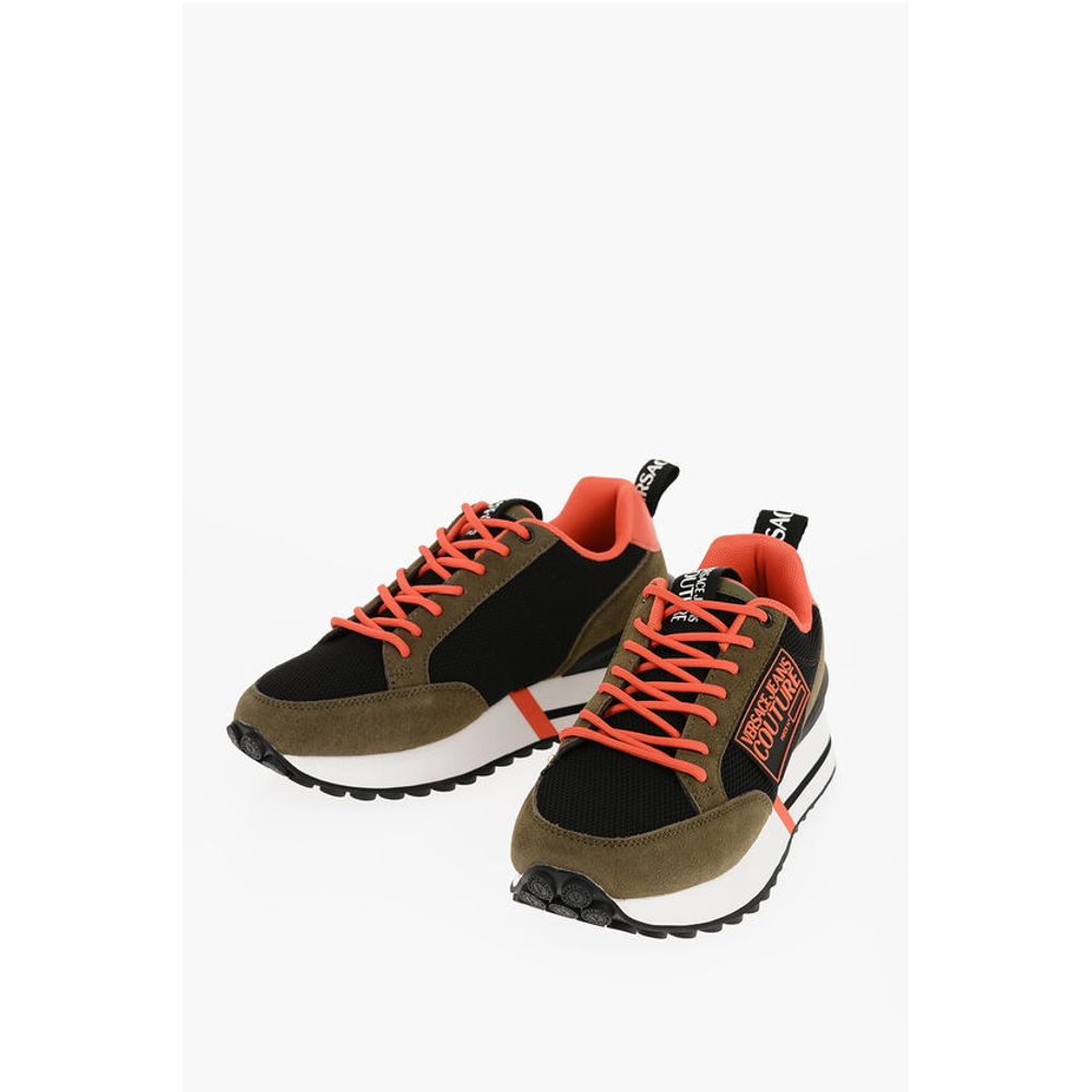 Кроссовки JEANS COUTURE Mesh NEW SPIKE с замшевой отделкой и C Versace, Black 
Кроссовки JEANS COUTURE Mesh NEW SPIKE с замшевой отделкой и C Versace, Black