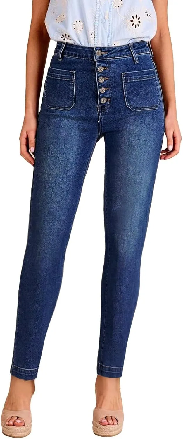 Allimy женские джинсы с застежкой на пуговицах, завышенной талией и облегающим кроем
Allimy женские джинсы с застежкой на пуговицах, завышенной талией и облегающим кроем