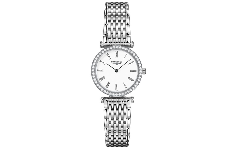 Jialan Collection Кварцевый механизм Женские часы 24 мм Белый циферблат Корпус из нержавеющей стали Браслет из нержавеющей стали LONGINES 
Jialan Collection Кварцевый механизм Женские часы 24 мм Белый циферблат Корпус из нержавеющей стали Браслет из нержавеющей стали LONGINES