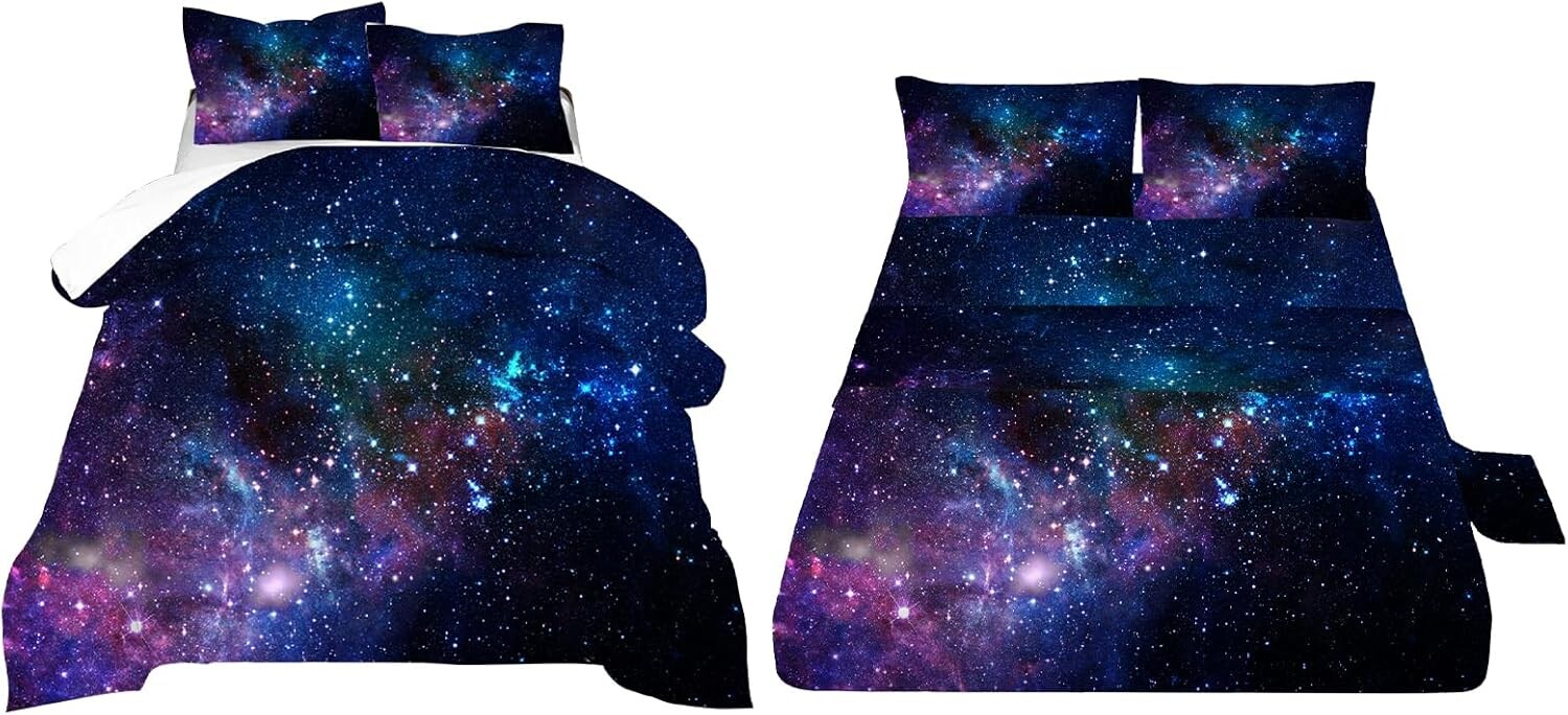 Kxry Синий Фиолетовый 3D Galaxy Twin Size Комплект постельного белья из 5 предметов: 1 одеяло + 1 простыня + 1 плоская простыня + 2 наволочки
Kxry Синий Фиолетовый 3D Galaxy Twin Size Комплект постельного белья из 5 предметов: 1 одеяло + 1 простыня + 1 плоская простыня + 2 наволочки