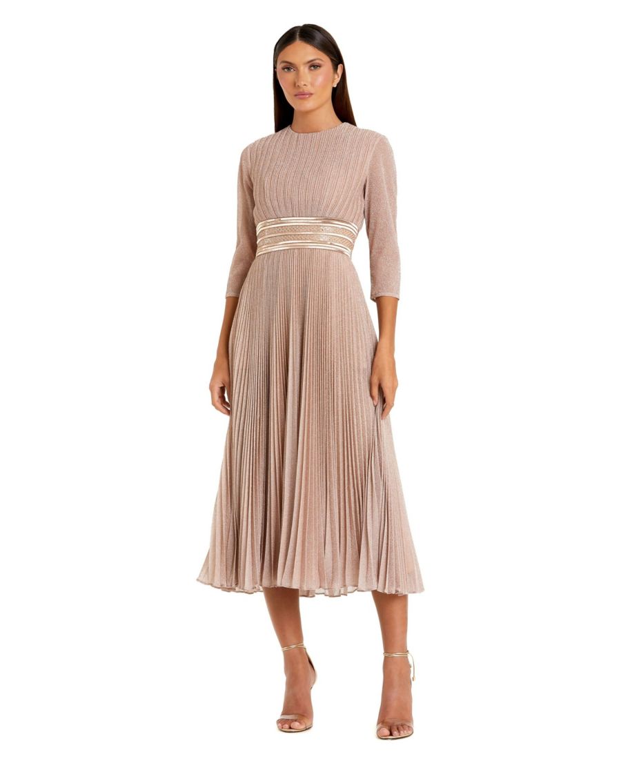 Женское блестящее платье миди А-силуэта с рукавами 3/4 Mac Duggal, Rose gold
Женское блестящее платье миди А-силуэта с рукавами 3/4 Mac Duggal, Rose gold