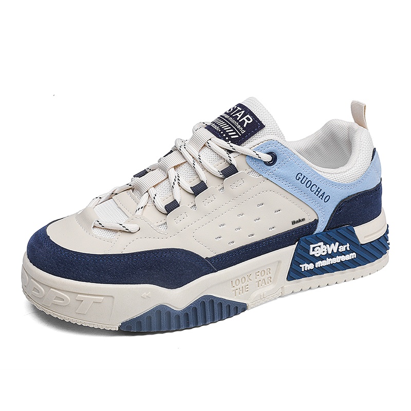 Нескользящие износостойкие низкие мужские кроссовки BAKE, White Yellow 
Нескользящие износостойкие низкие мужские кроссовки BAKE, White Yellow