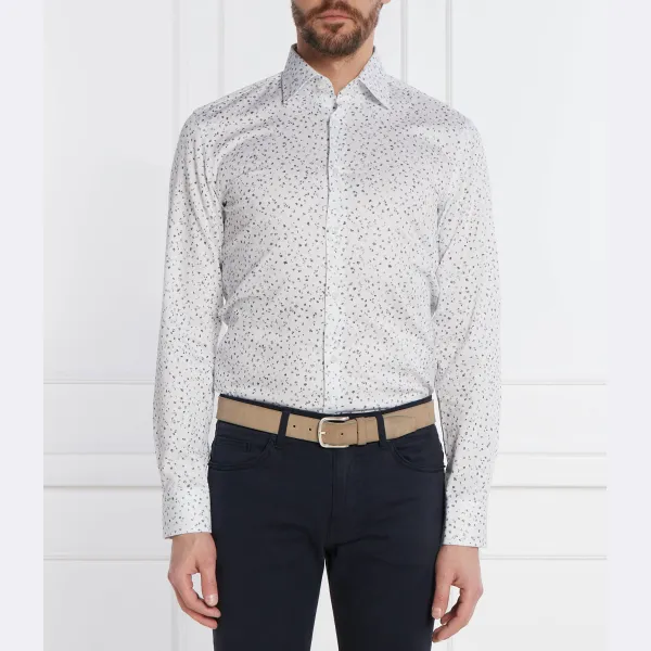 Узкая рубашка с коротким рукавом Boss, белый
Узкая рубашка с коротким рукавом Boss, белый