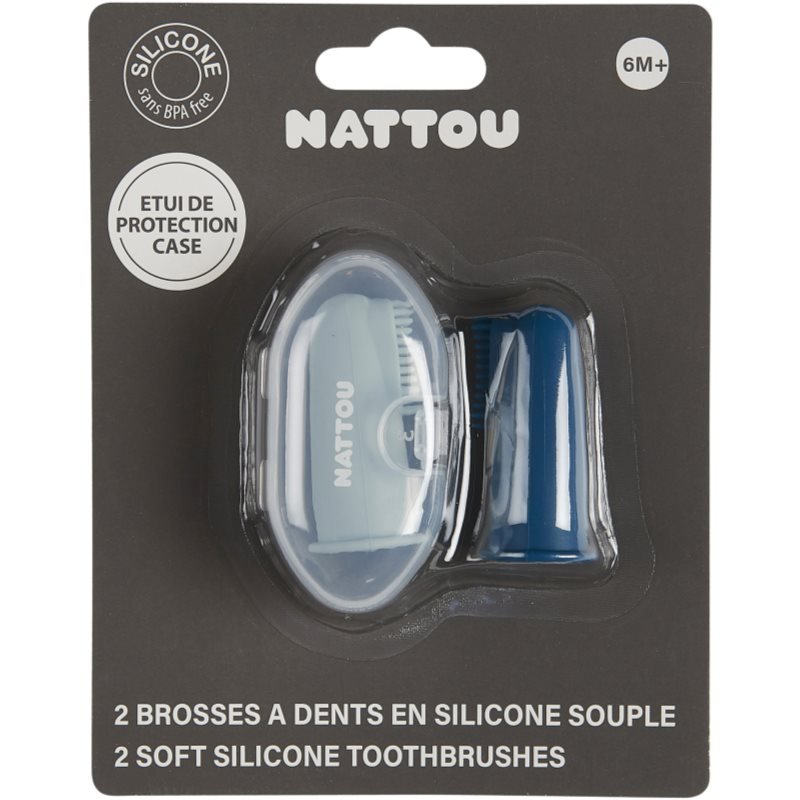 NATTOU Baby Toothbrush зубная щетка на палец с футляром Petrol Blue / Aqua Blue 2 шт. Cupio
NATTOU Baby Toothbrush зубная щетка на палец с футляром Petrol Blue / Aqua Blue 2 шт. Cupio