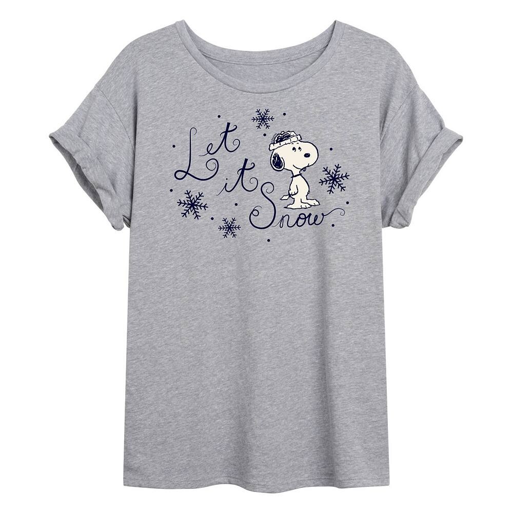 Детская футболка с струящимся рисунком Peanuts Let It Snow Licensed Character, серый
Детская футболка с струящимся рисунком Peanuts Let It Snow Licensed Character, серый