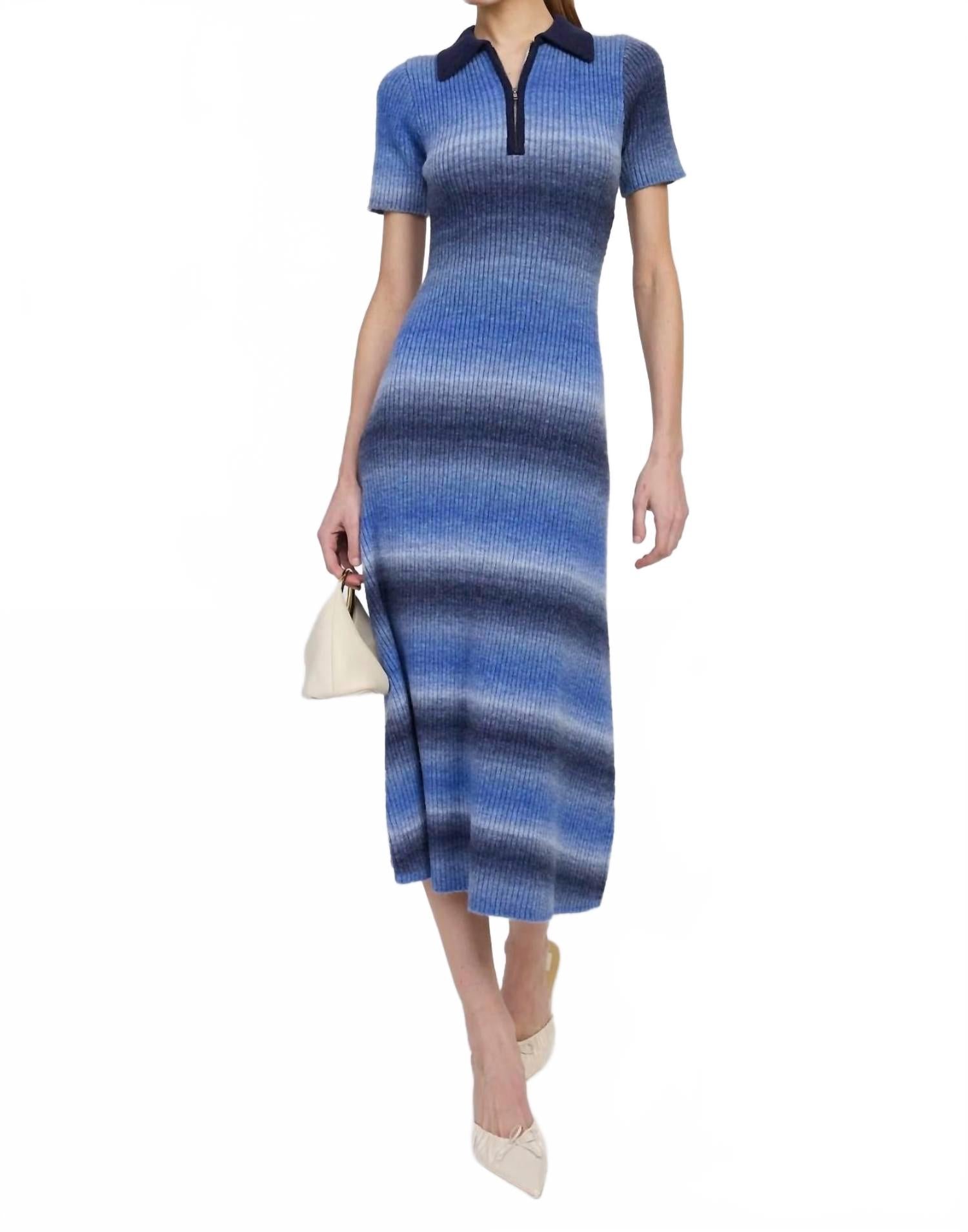 Ора Вязаное Миди-платье в темно-синем светло-голубом En Saison
Ора Вязаное Миди-платье в темно-синем светло-голубом En Saison