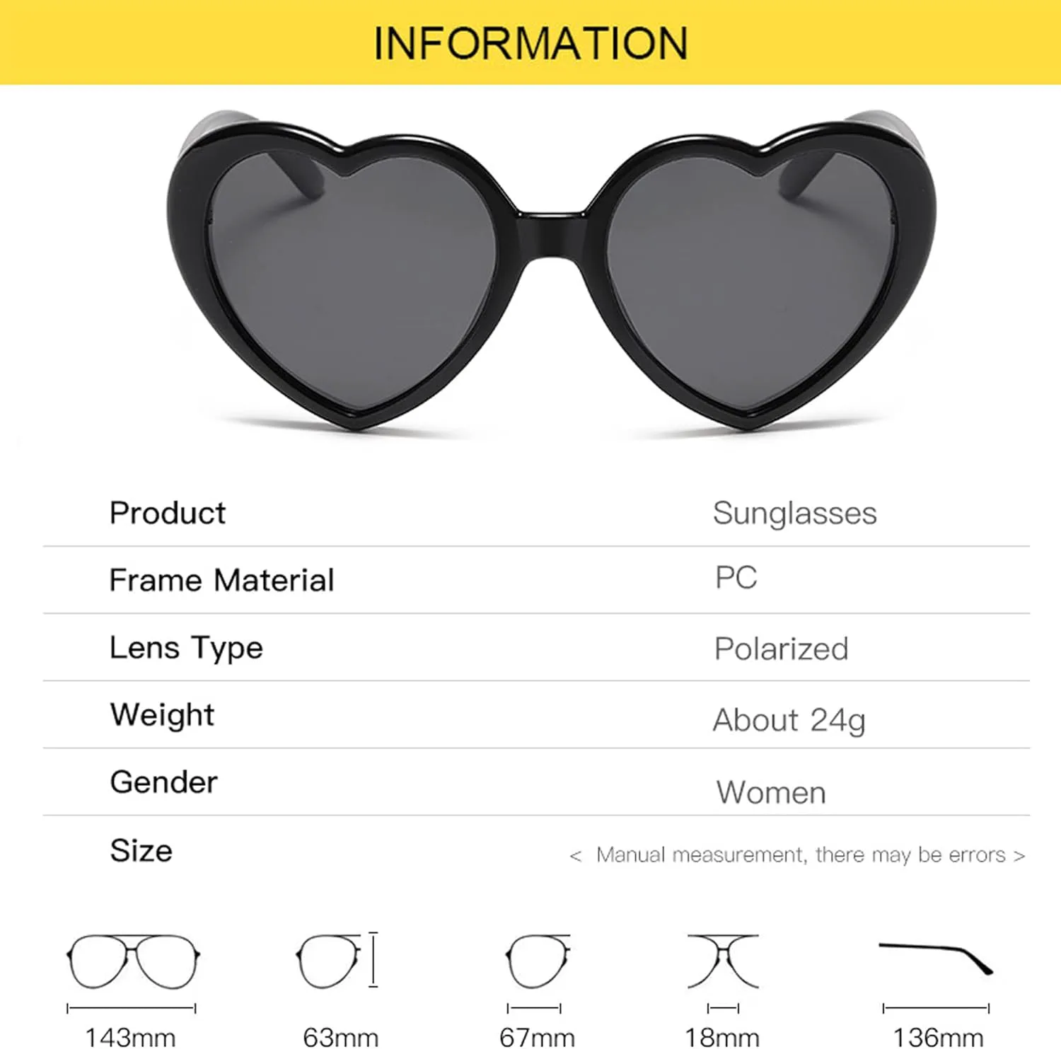 Поляризованные солнцезащитные очки в форме сердца для женщин и девушек, ретро-очки большого размера, красные очки в форме сердца, милые очки Teumire, A07 Yellow/Grey
Поляризованные солнцезащитные очки в форме сердца для женщин и девушек, ретро-очки большого размера, красные очки в форме сердца, милые очки Teumire, A07 Yellow/Grey