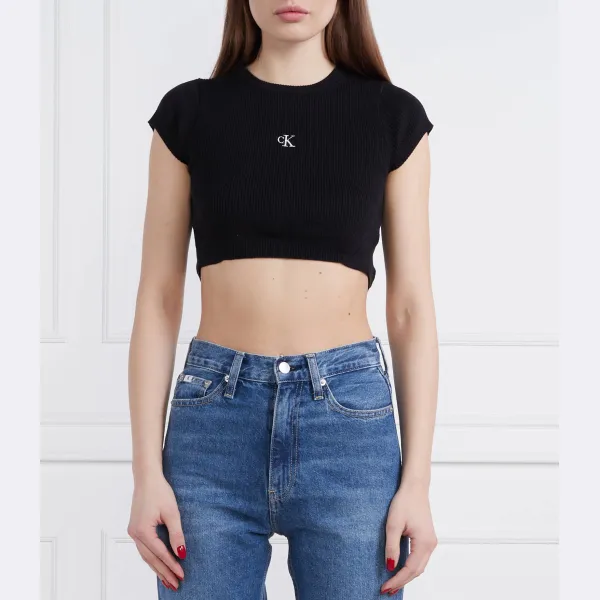 Облегающий топ с открытой спиной и завязками Calvin Klein, черный
Облегающий топ с открытой спиной и завязками Calvin Klein, черный