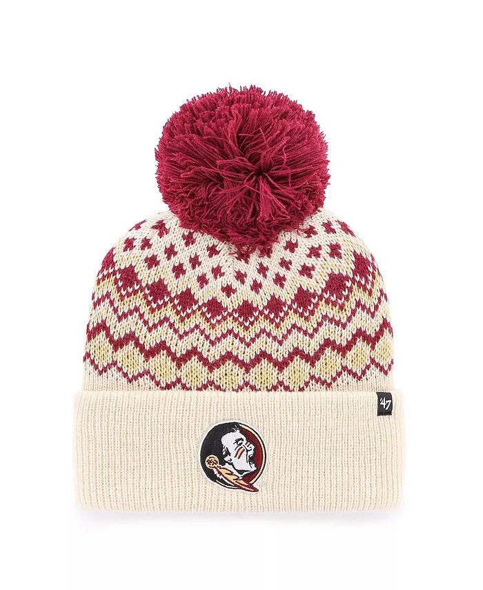 Женская кремовая вязаная шапка Florida State Seminoles Elsa с манжетами и помпоном '47 Brand
Женская кремовая вязаная шапка Florida State Seminoles Elsa с манжетами и помпоном '47 Brand