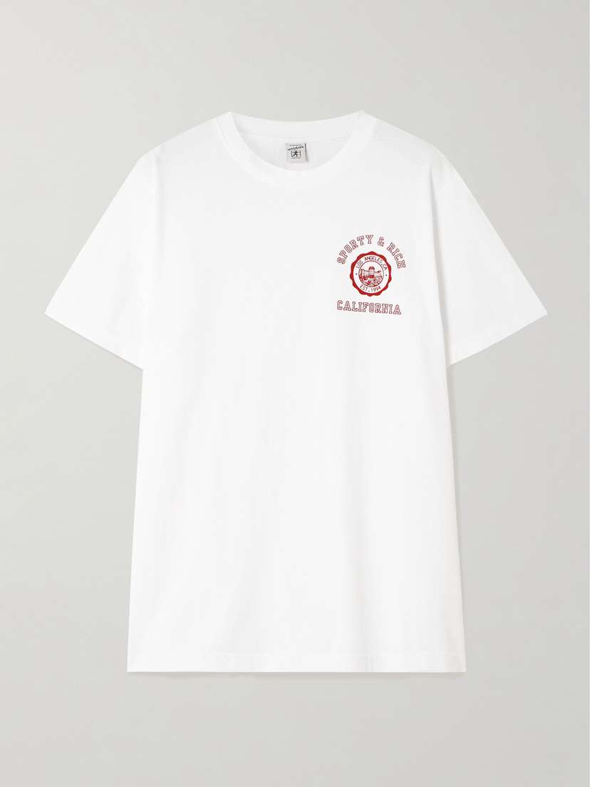 Футболка из хлопчатобумажного джерси с принтом «Калифорния» Sporty & Rich, белый
Футболка из хлопчатобумажного джерси с принтом «Калифорния» Sporty & Rich, белый