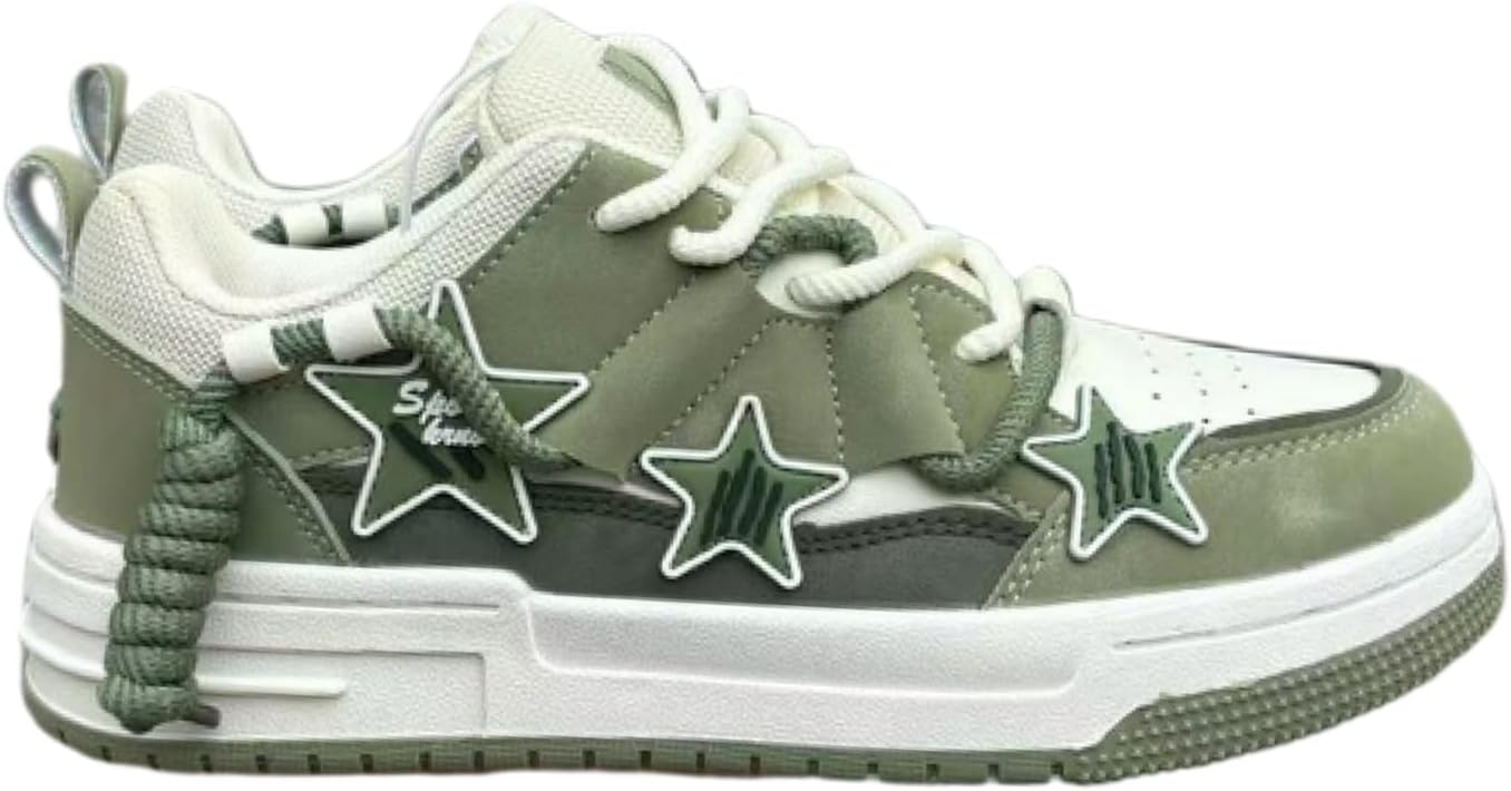 MACEFIL Модные кроссовки Chunky для женщин и мужчин Y2K с дизайном звезды, стильные низкие кеды, зеленый
MACEFIL Модные кроссовки Chunky для женщин и мужчин Y2K с дизайном звезды, стильные низкие кеды, зеленый