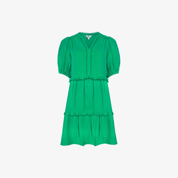 Платье мини Ro&Zo из хлопка с V-образным вырезом и пышными рукавами, зеленый
Платье мини Ro&Zo из хлопка с V-образным вырезом и пышными рукавами, зеленый