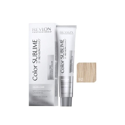 Professional Color Sublime от Revlonissimo Color&Care Стойкая краска без аммиака 9.2 Очень светлый блондин переливающийся 75 мл
Professional Color Sublime от Revlonissimo Color&Care Стойкая краска без аммиака 9.2 Очень светлый блондин переливающийся 75 мл