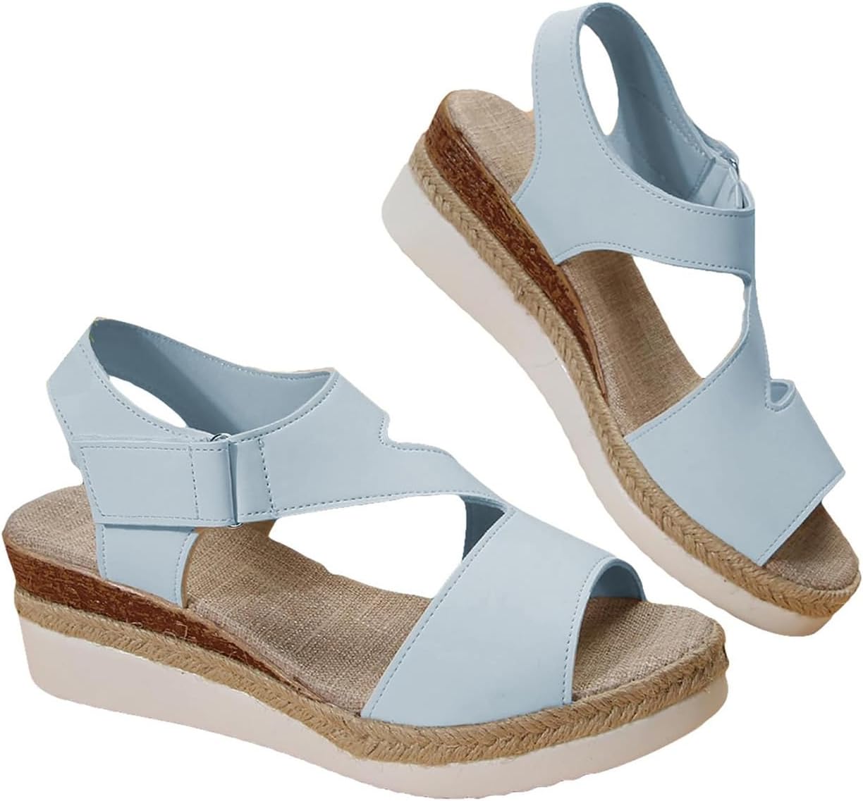 Женские сандалии на платформе с открытым носком, регулируемые сандалии на щиколотке, удобная поддержка свода стопы, обувь для ходьбы, летние пляжные сандалии Kvotuu, синий
Женские сандалии на платформе с открытым носком, регулируемые сандалии на щиколотке, удобная поддержка свода стопы, обувь для ходьбы, летние пляжные сандалии Kvotuu, синий