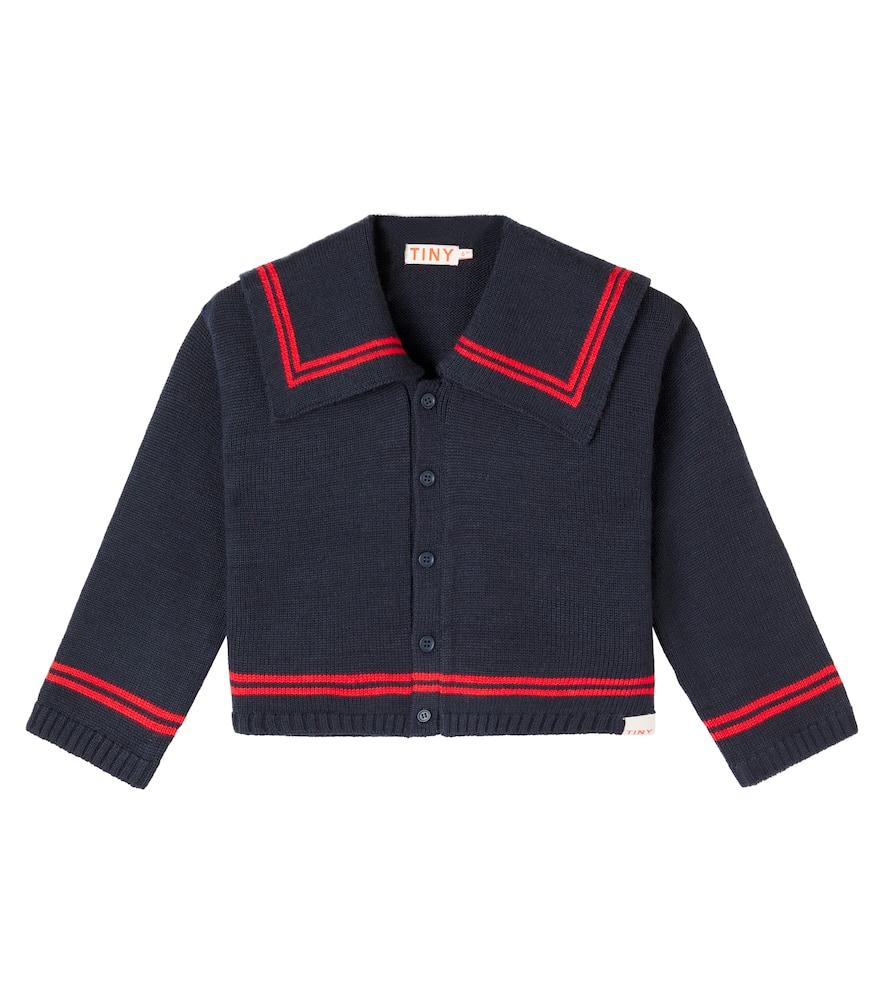 Маленький полосатый кардиган из шерстяной смеси Tinycottons, Navy
Маленький полосатый кардиган из шерстяной смеси Tinycottons, Navy