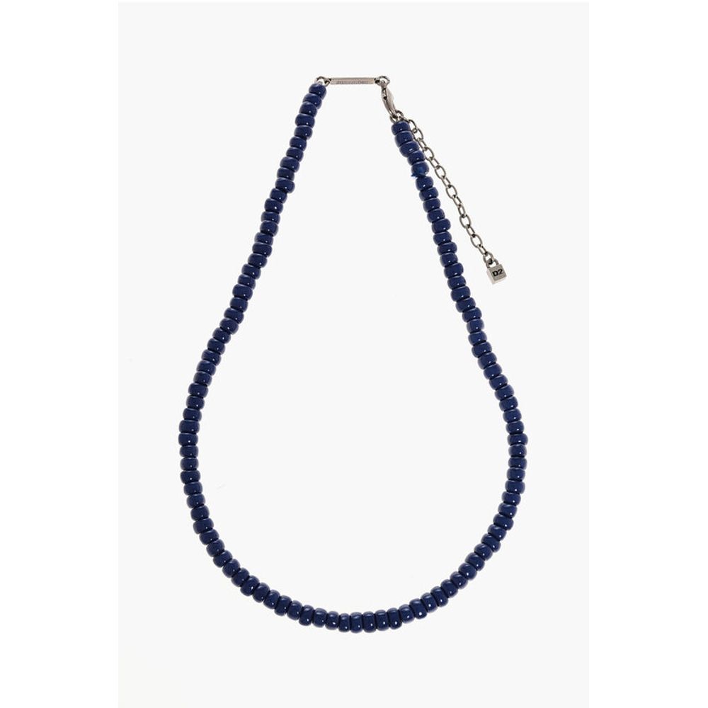 Металлическое ожерелье с бусинами из смолы Dsquared2, синий
Металлическое ожерелье с бусинами из смолы Dsquared2, синий