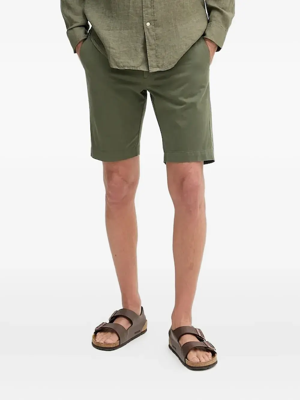 Шорты из твила с карманами на пуговицах Hackett, зеленый
Шорты из твила с карманами на пуговицах Hackett, зеленый