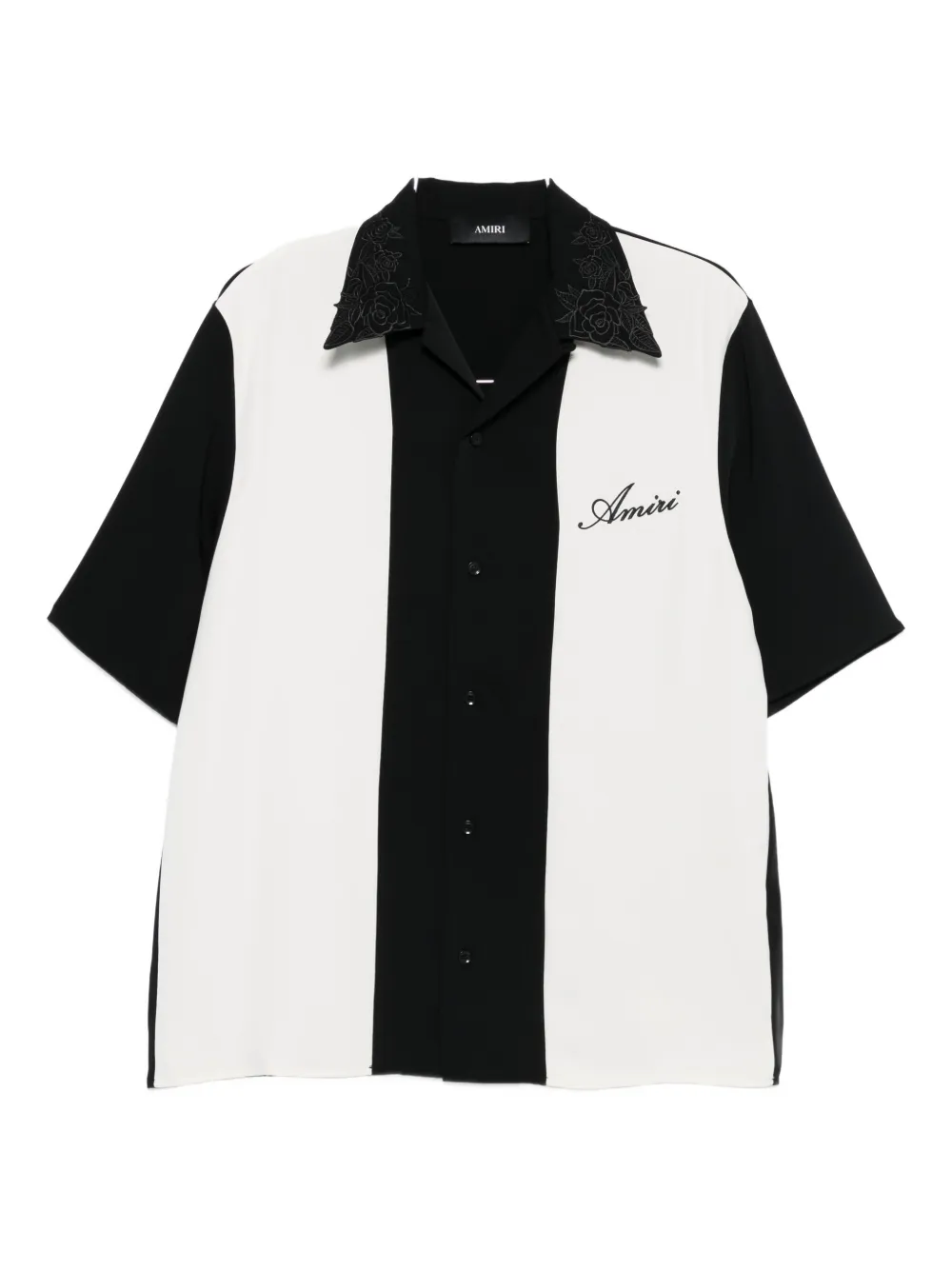 Рубашка с цветочным воротником и вставками AMIRI, черный
Рубашка с цветочным воротником и вставками AMIRI, черный