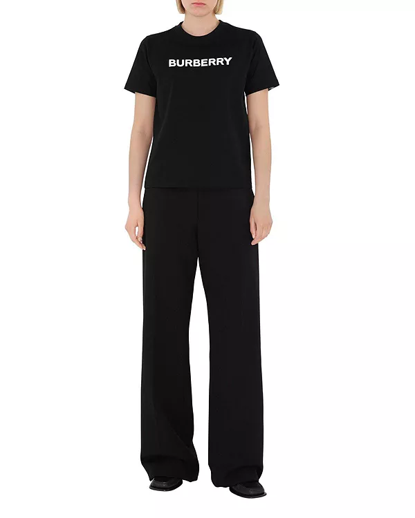 Хлопковая футболка с логотипом Burberry, черный
Хлопковая футболка с логотипом Burberry, черный