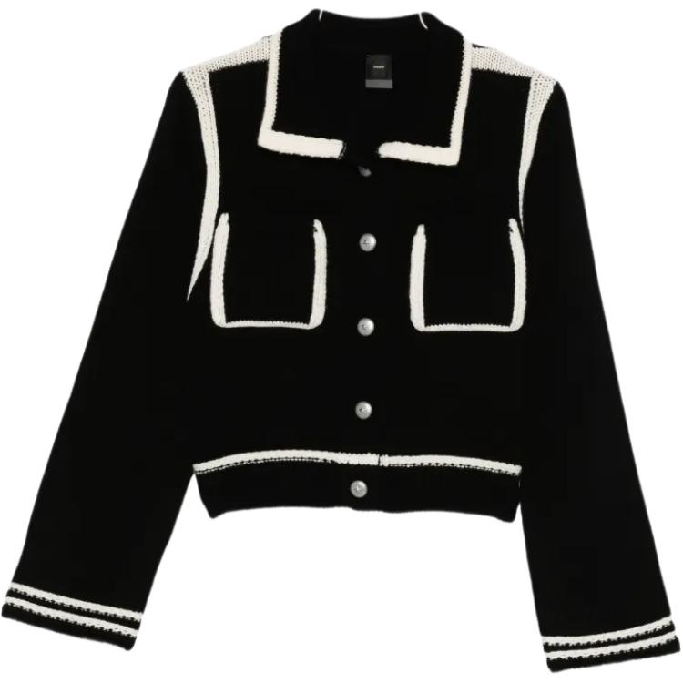 Кардиган с контрастным профилем PINKO, черный
Кардиган с контрастным профилем PINKO, черный