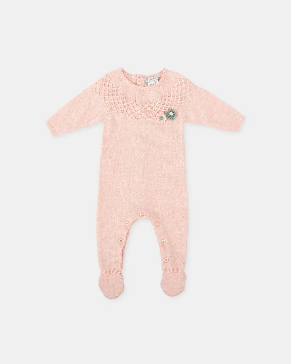 Комбинезон с ножками для младенца из вязального трикотажа с лепестками Tutto Piccolo, розовый
Комбинезон с ножками для младенца из вязального трикотажа с лепестками Tutto Piccolo, розовый