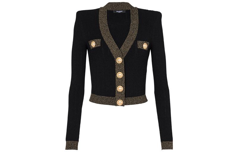 Кардиган на пуговицах BALMAIN, черный
Кардиган на пуговицах BALMAIN, черный