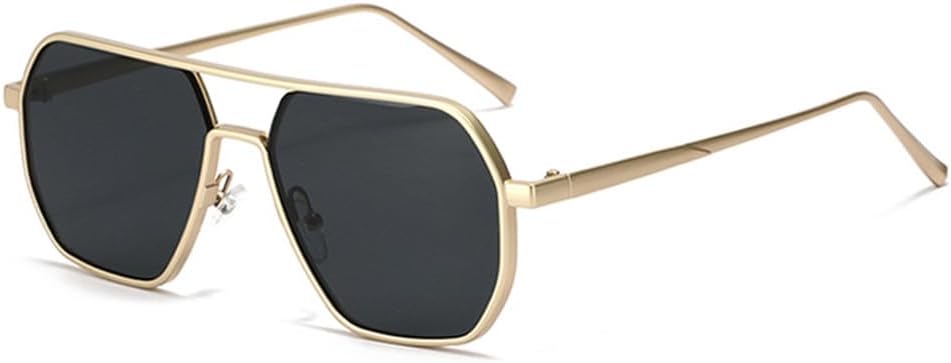 Женские солнцезащитные очки с металлическими двойными перемычками и защитой от УФ-излучения UV400 для мужчин и для занятий спортом на открытом воздухе, бега и езды на велосипеде UYPTK, Golden Grey
Женские солнцезащитные очки с металлическими двойными перемычками и защитой от УФ-излучения UV400 для мужчин и для занятий спортом на открытом воздухе, бега и езды на велосипеде UYPTK, Golden Grey