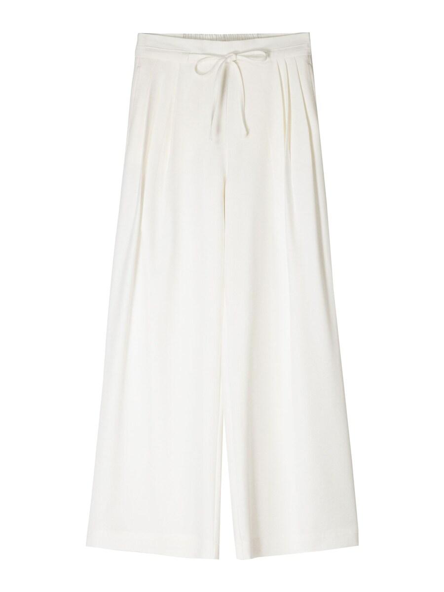 Широкие брюки со складками спереди Bershka, белый
Широкие брюки со складками спереди Bershka, белый