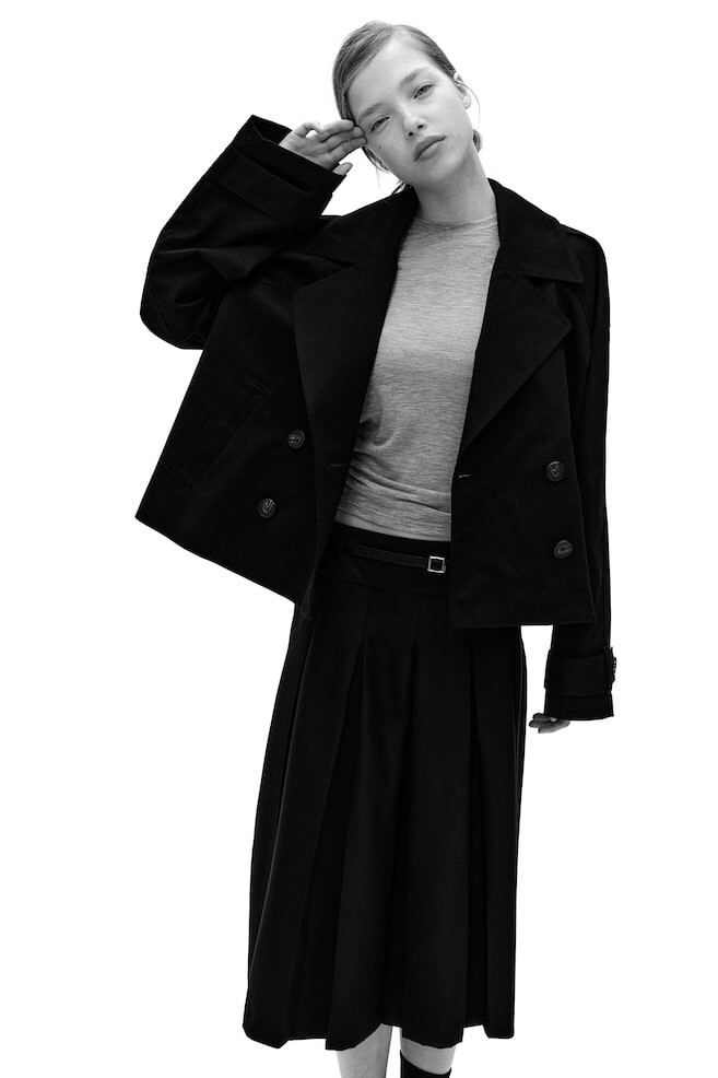 Плиссированная юбка миди с поясом H&M, черный
Плиссированная юбка миди с поясом H&M, черный