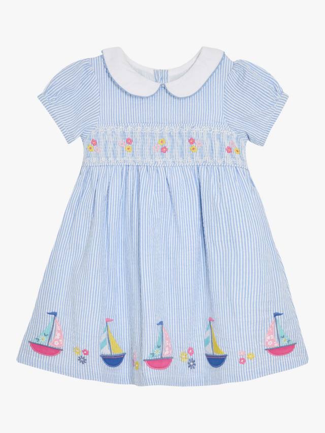 Детское хлопчатобумажное платье-лодочка с аппликацией JoJo Maman Bébé, синий
Детское хлопчатобумажное платье-лодочка с аппликацией JoJo Maman Bébé, синий