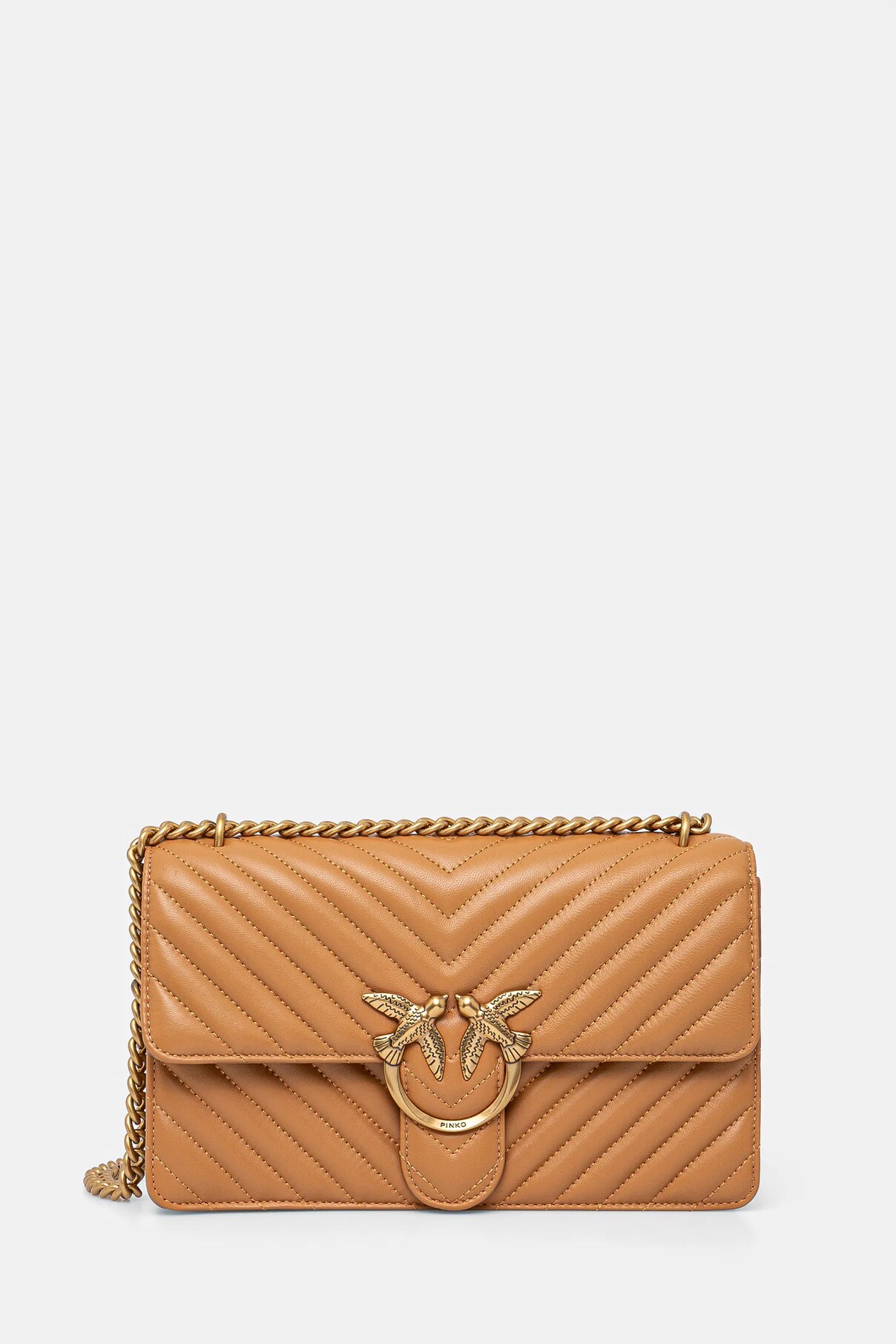 Сумочка из кожи Pinko, коричневый 
Сумочка из кожи Pinko, коричневый