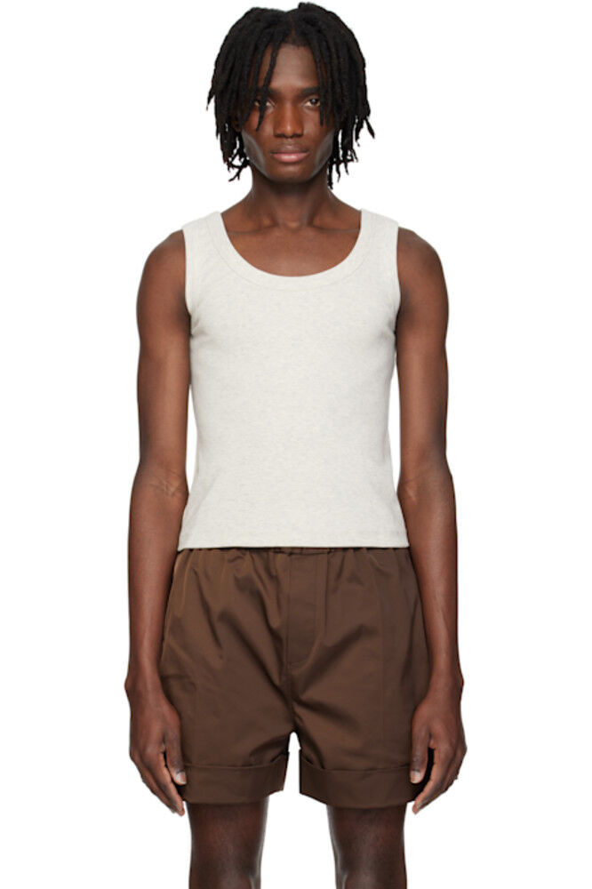 Серый трикотажный топ с круглым вырезом RECTO
Серый трикотажный топ с круглым вырезом RECTO