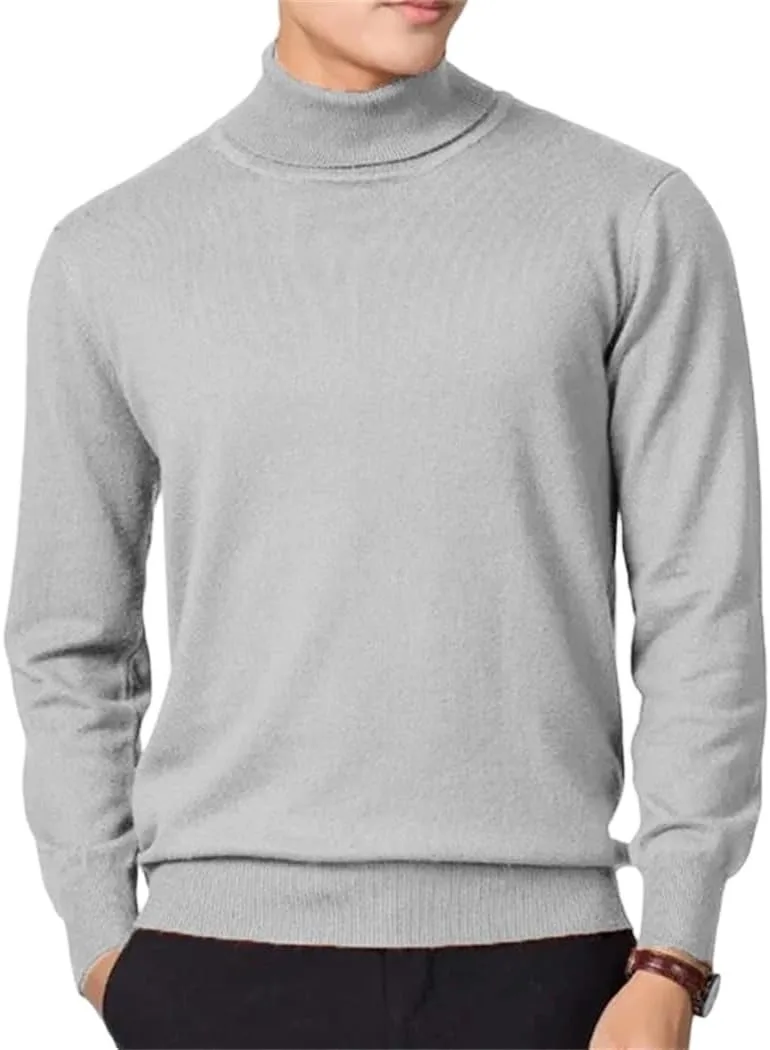 Мужской свитер с высоким воротником, теплый, из шерсти
Мужской свитер с высоким воротником, теплый, из шерсти