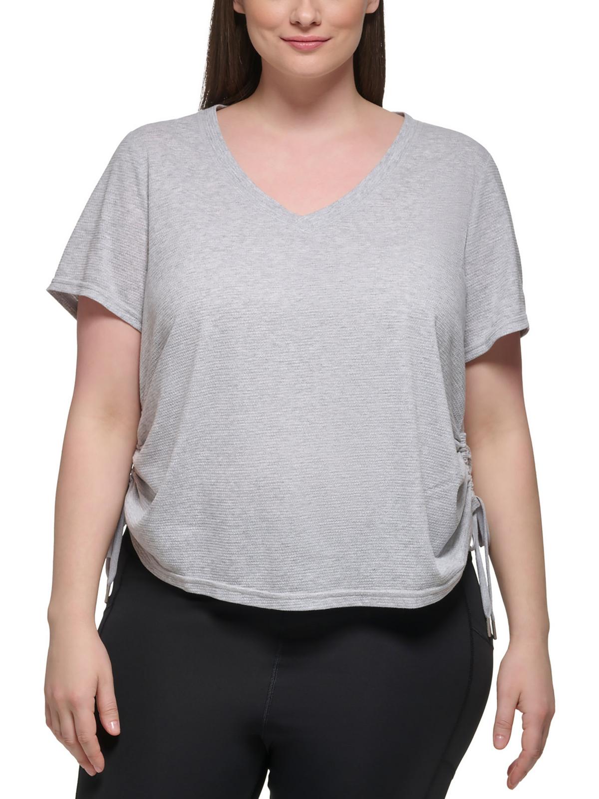 Плюс Женский пуловер с V-образным вырезом и сборками Calvin Klein Performance, цвет pearl grey heather
Плюс Женский пуловер с V-образным вырезом и сборками Calvin Klein Performance, цвет pearl grey heather