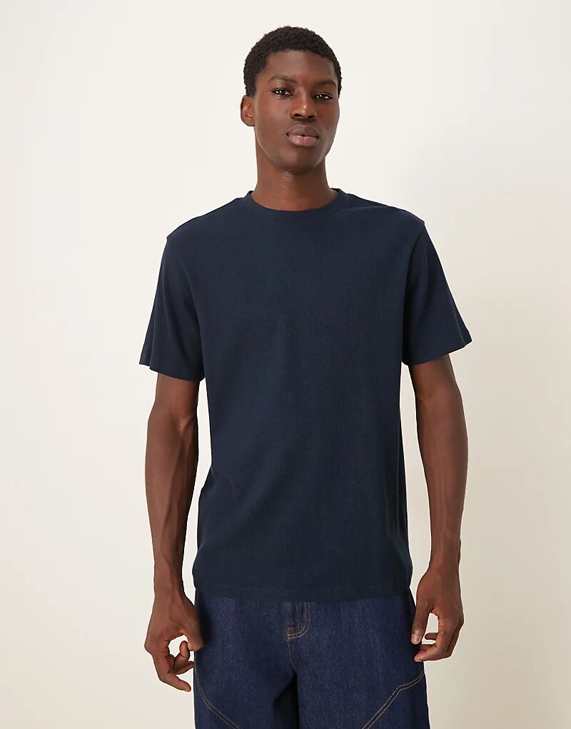 Футболка ASOS DESIGN с круглым вырезом, темно-синяя, вафельная
Футболка ASOS DESIGN с круглым вырезом, темно-синяя, вафельная