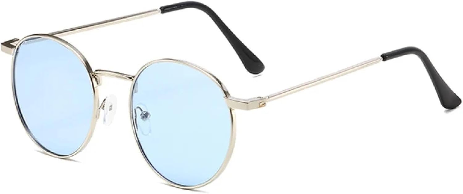 Ретро-классические круглые мужские солнцезащитные очки в металлической оправе, модные прозрачные линзы с градиентом цвета океана, защита от УФ-излучения UV400 для женщин HHZZYVY, Silver Blue
Ретро-классические круглые мужские солнцезащитные очки в металлической оправе, модные прозрачные линзы с градиентом цвета океана, защита от УФ-излучения UV400 для женщин HHZZYVY, Silver Blue