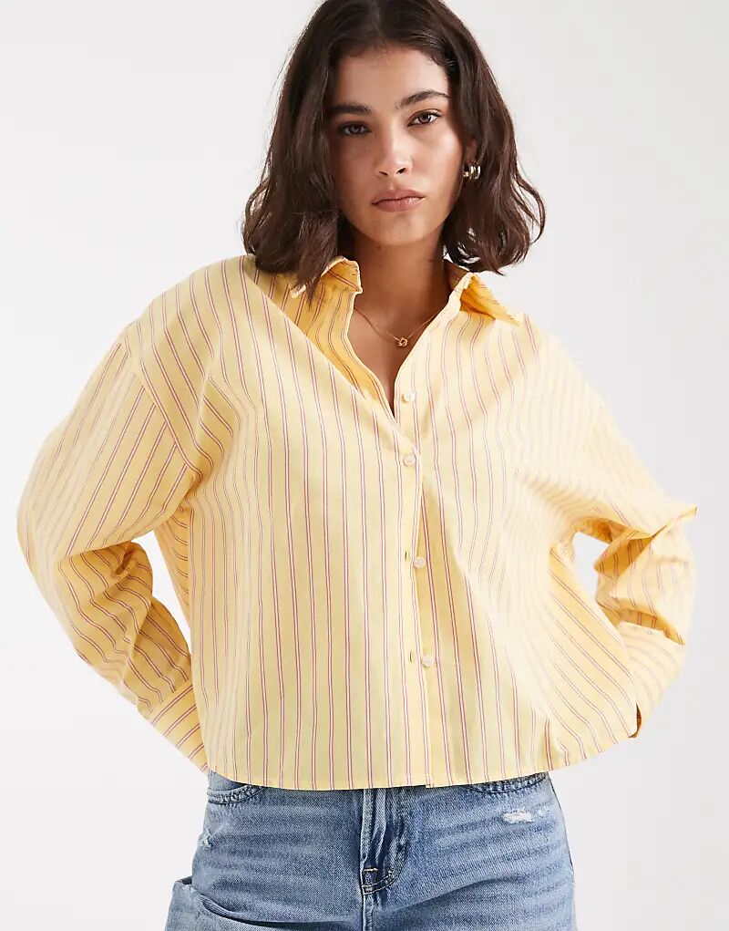 Рубашка ASOS DESIGN с объемными карманами в желтую полоску
Рубашка ASOS DESIGN с объемными карманами в желтую полоску