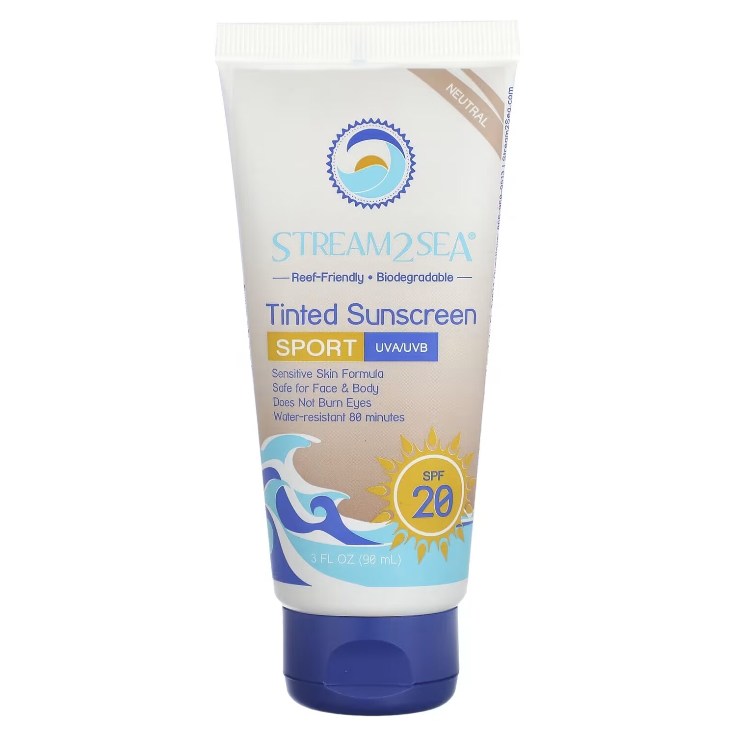Солнцезащитное средство с тонирующим эффектом Stream2Sea Sport SPF 20, 90 мл
Солнцезащитное средство с тонирующим эффектом Stream2Sea Sport SPF 20, 90 мл