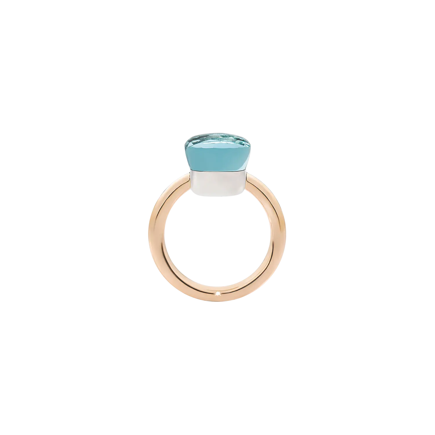 Кольцо Pomellato Nudo из розового и белого золота с синим топазом 
Кольцо Pomellato Nudo из розового и белого золота с синим топазом